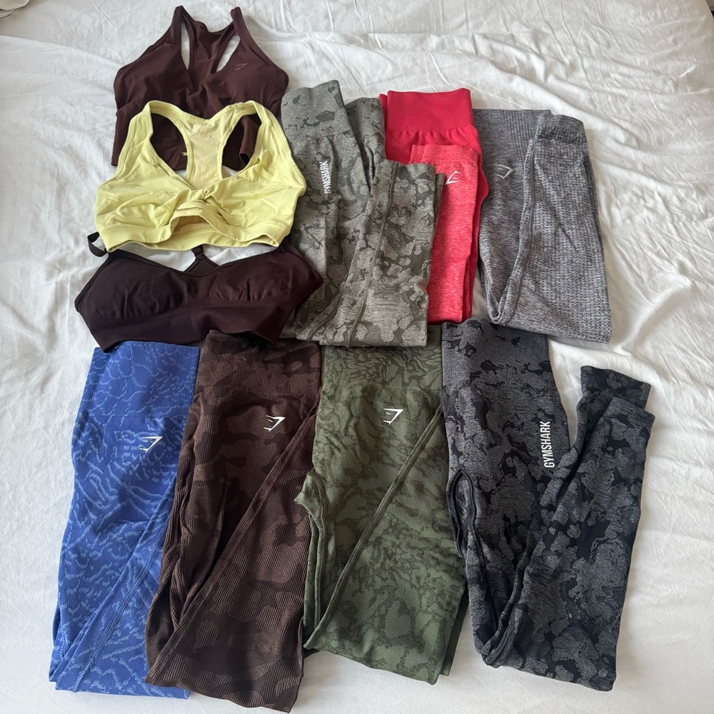 Gymshark leggings workout set gym clothes bundle